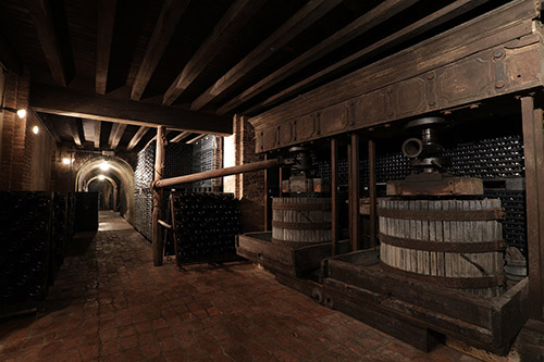 K�lderen under Antica Fratta, en af de bedste producenter i Franciacorta